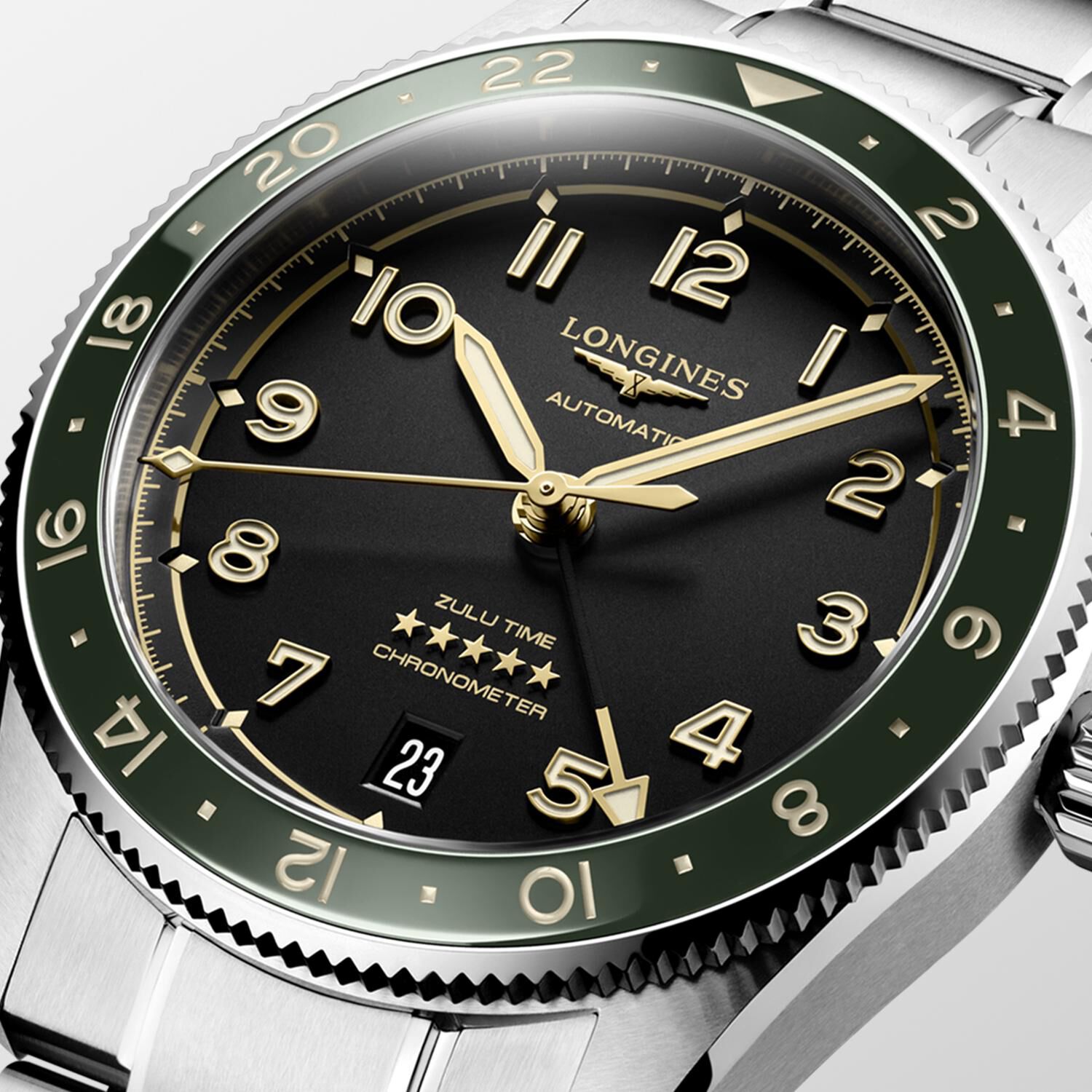 魅力的な価格 Longines Spirit Zulu Time Automatic GMT 39 mm Stainless ギター